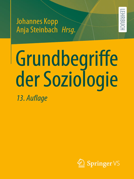 Title details for Grundbegriffe der Soziologie by Johannes Kopp - Available